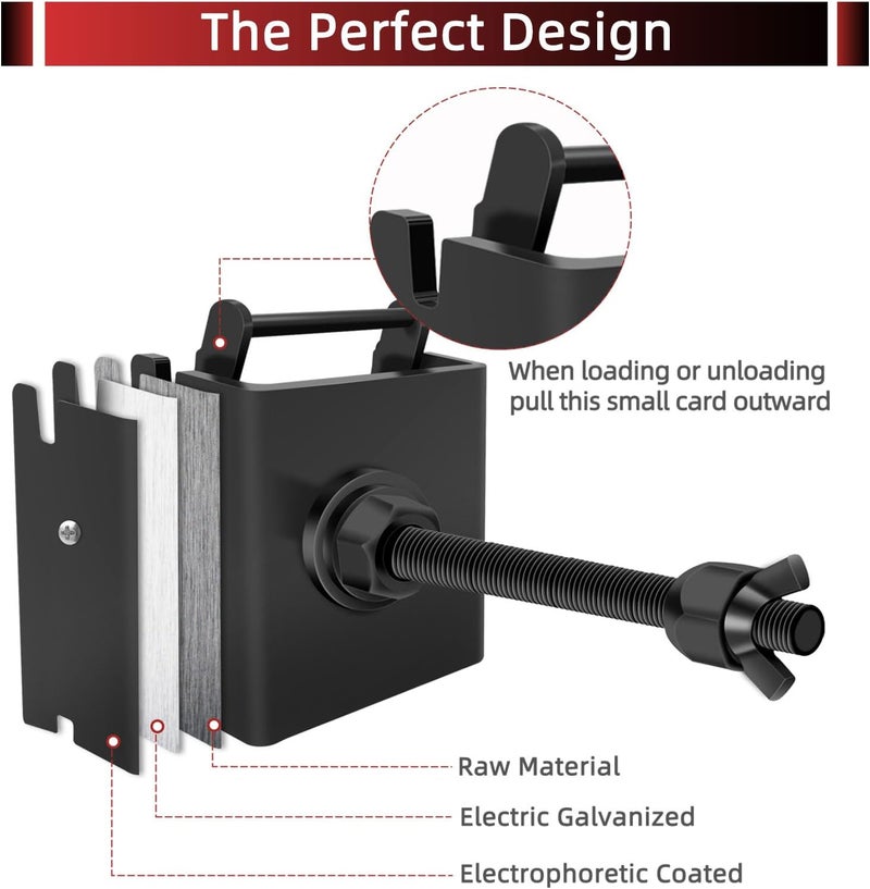 Qualward E Track Spare Tire Holder Mount for Enclosed Trailers, Spare Tire Carrier Bracket for Trucks, Garages, Warehouse and Semis, Upgraded E-Track Fittings Spare Wheel Carrier - Image 4